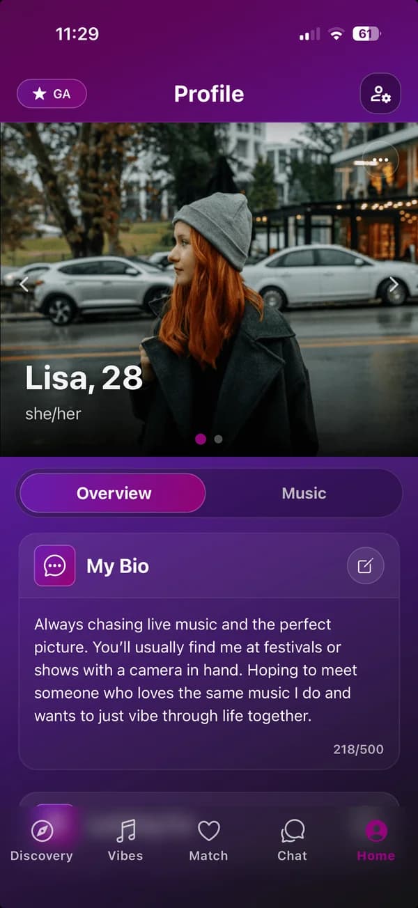 Synceria app front screen