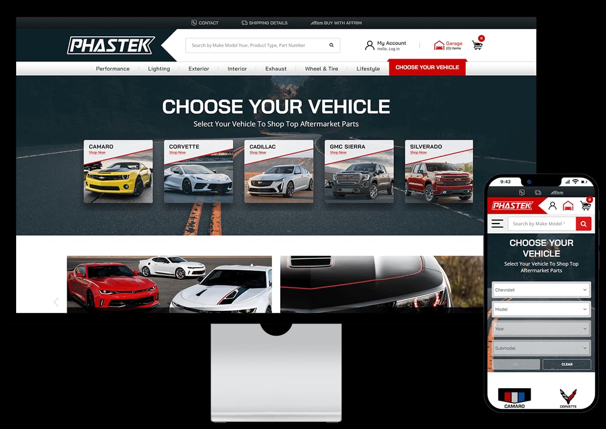 Phastek Performance automotive website