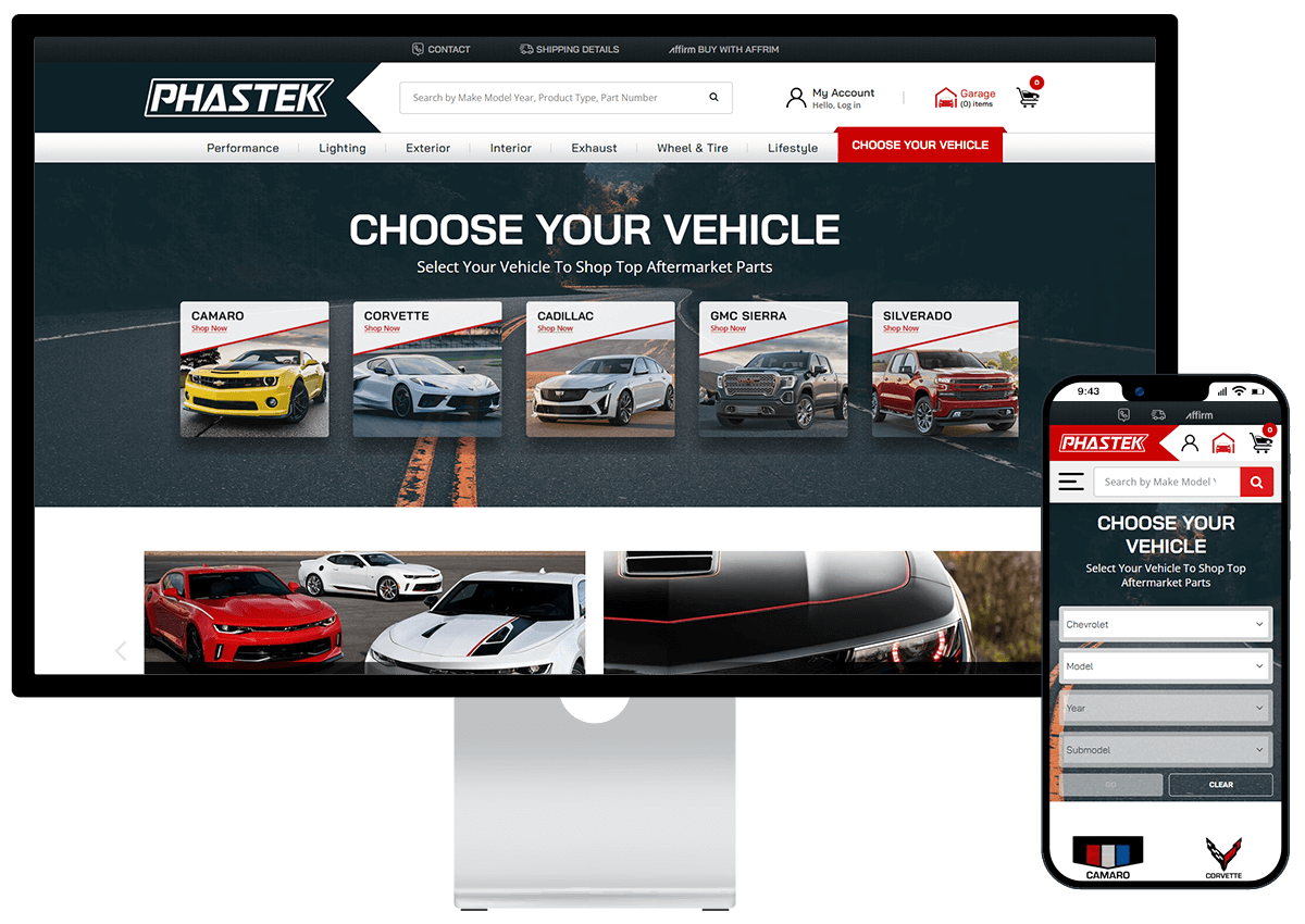 Phastek Performance automotive website